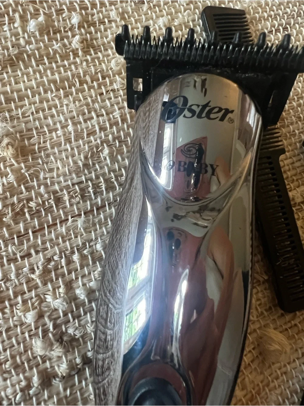 Oster “O Baby” Corded T-Blade Trimmer for Men Grooming - Silver